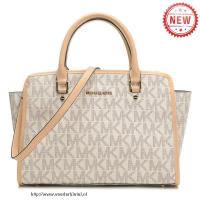 michael kors selma signature groot vanille bakken Designer Tassen 0czt3282